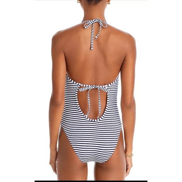 AQUA Swim Striped Halter One Piece Swimsuit Size XS - Picture 2 of 10